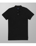 Outlet Polo Κοντό Μανίκι Slim Fit Μαύρο | Oxford Company eShop