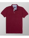 Outlet Polo Κοντό Μανίκι Regular Fit Μπορντό | Oxford Company eShop