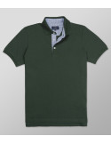 Outlet Polo Κοντό Μανίκι Regular Fit Λαδί Σκούρο | Oxford Company eShop