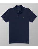 Outlet Polo Κοντό Μανίκι Regular Fit Μπλε Σκούρο| Oxford Company eShop