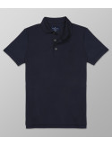 Outlet Polo Κοντό Μανίκι Slim Fit Μπλε Σκούρο| Oxford Company eShop