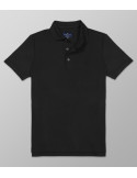 Outlet Polo Κοντό Μανίκι Slim Fit Μαύρο| Oxford Company eShop