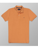 Outlet Polo Κοντό Μανίκι Slim Fit Πορτοκαλί Ανοιχτό| Oxford Company eShop