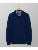 Polo Μακρύ Μανίκι Regular Fit Μπλε Indigo| Oxford Company eShop