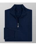 Knit Regular Fit Plain Blue Indigo | Oxford Company eShop