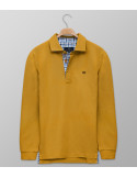 Polo Long Sleeve Regular Fit Plain Yellow| Oxford Company eShop