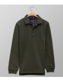 Polo Long Sleeve Regular Fit Plain Olive| Oxford Company eShop