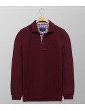 Polo Long Sleeve Regular Fit Plain Bordeaux| Oxford Company eShop