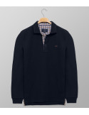 Polo Long Sleeve Regular Fit Plain Dark Blue| Oxford Company eShop