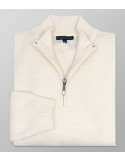 Knit Regular Fit Plain Ivory | Oxford Company eShop