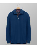 Outlet Polo Μακρύ Μανίκι Regular Fit Μπλε Indigo| Oxford Company eShop