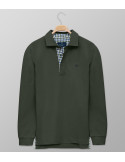 Polo Long Sleeve Regular Fit Plain Dark Blue| Oxford Company eShop