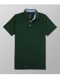 Polo Κοντό Μανίκι Regular Fit Πράσινο Σκούρο| Oxford Company eShop