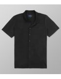 Overshirt Short Sleeve Regular Fit Plain Black| Oxford Company eShop