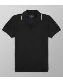 Outlet Polo Κοντό Μανίκι Regular Fit Μαύρο| Oxford Company eShop